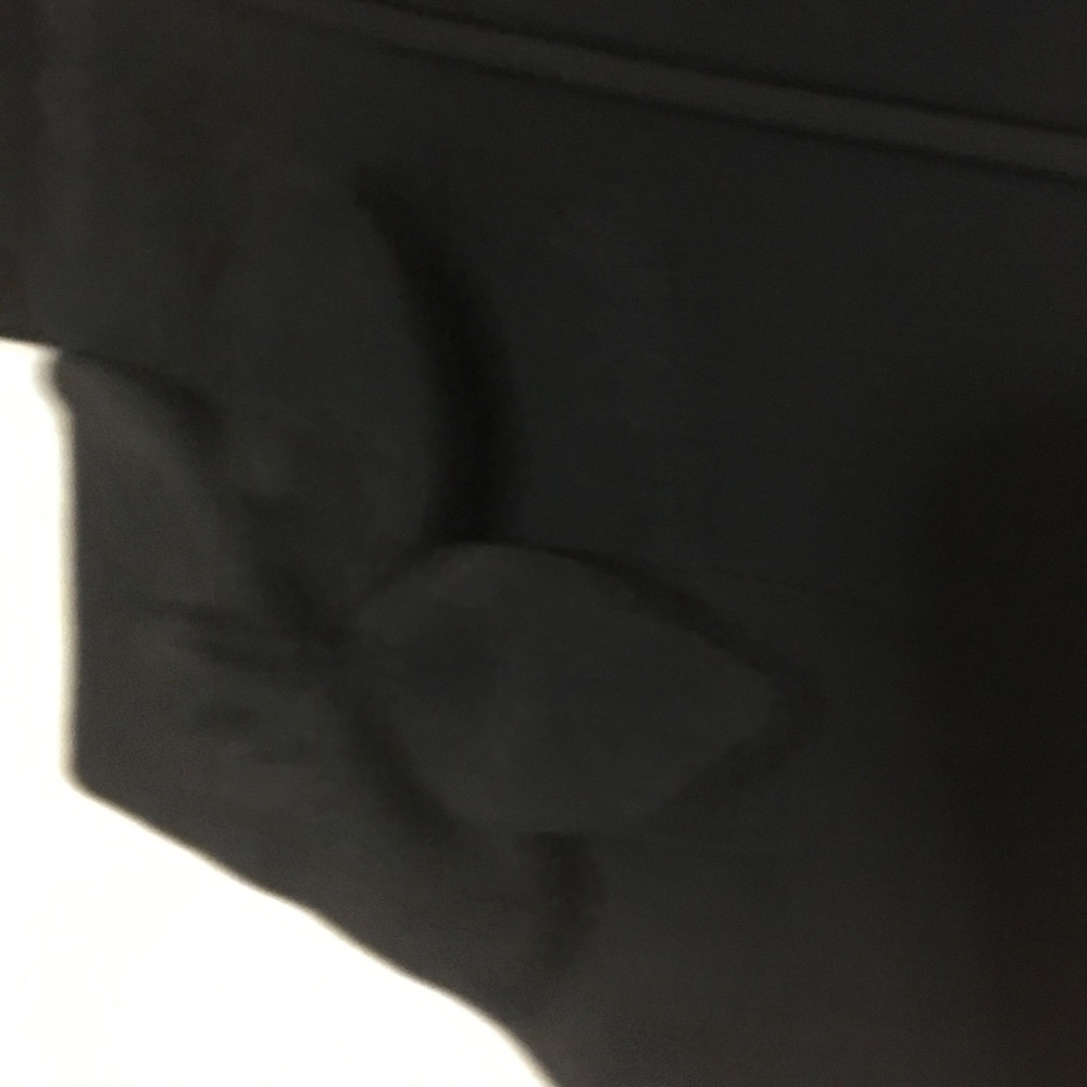 2/$15 Black A-line skirt with flowers at hem - Picture 4 of 13